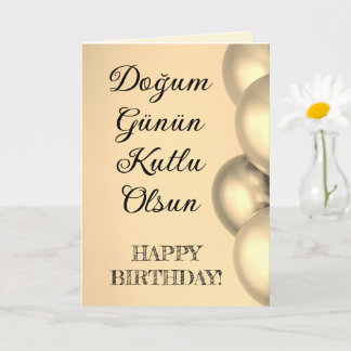 Turkish Happy Birthday Doğum Günün Kutlu Olsun Card
