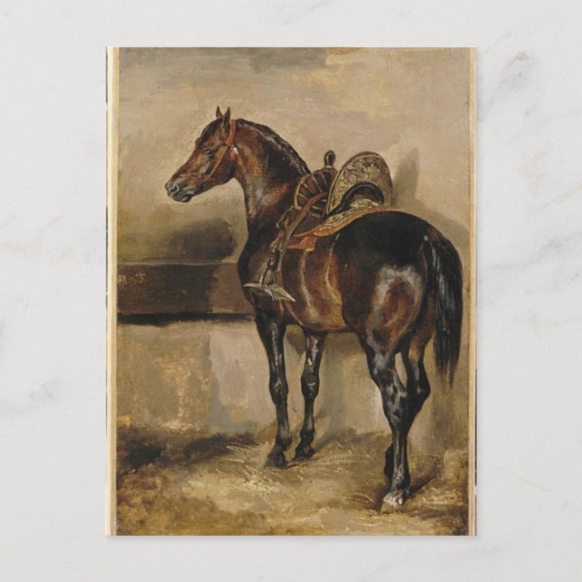 Turkish horse in a stable by Theodore Gericault Postcard (Front)