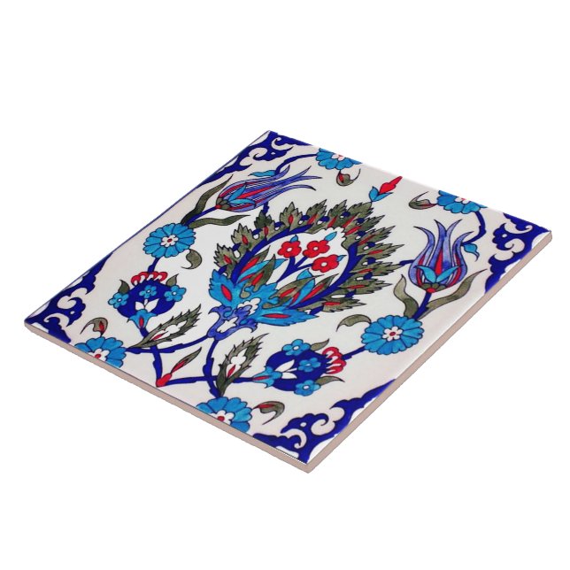 Turkish Iznik Ceramic Tile. Tile (Side)