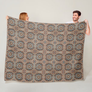 Turkish Modern Beautiful Old Pattern Collection Fleece Blanket