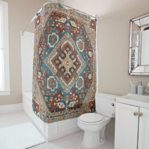Turkish Modern Beautiful Old Pattern Collection Shower Curtain