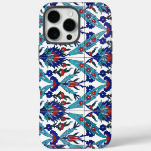 Turkish Mosaic Ceramic Iznik Floral Pattern iPhone 16 Pro Max Case