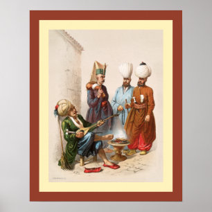 Turkish~Ottoman Empire~ Istanbul~ Jean Brindesi ~ Poster
