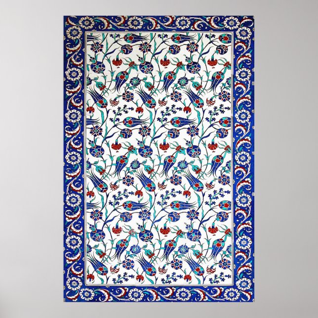 Turkish Ottoman Floral Art - Islamic Wall Art (Front)