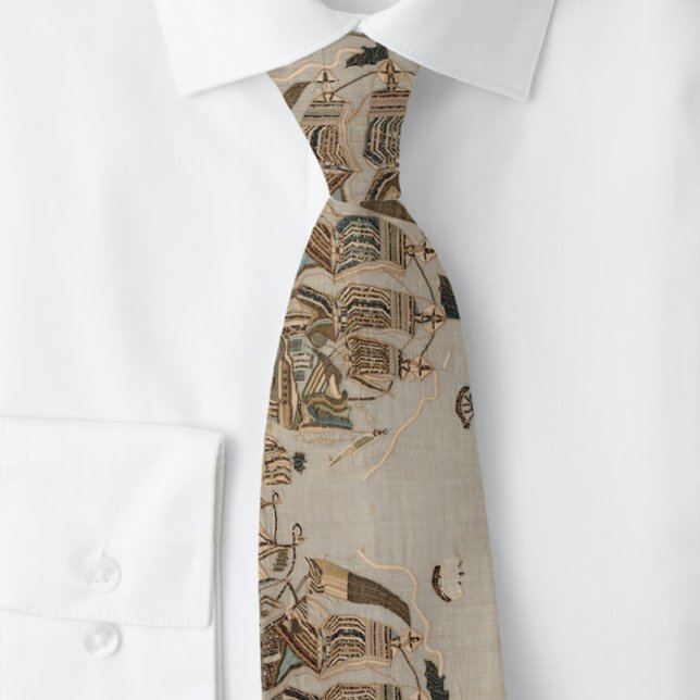 Turkish Pattern Victorian Tan Clipper Ships Tie (Creator Uploaded)
