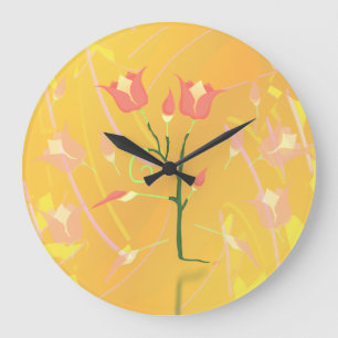 Turkish Poppy Large Clock