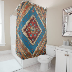 Turkish Popular Beautiful Old Pattern Collection Shower Curtain