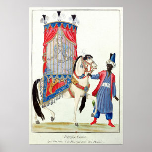 Turkish princess on her way to the mosque poster