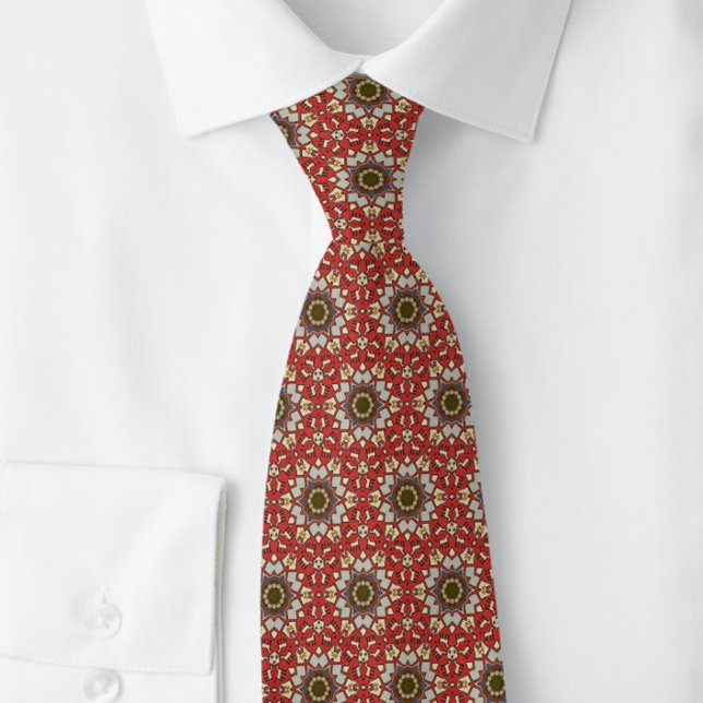 Turkish Reds Browns Greys Middle-Eastern Pattern Tie (Creator Uploaded)