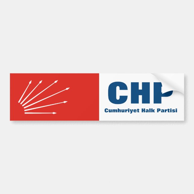 Turkish Repuplican Party CHP Bumper Sticker (Front)