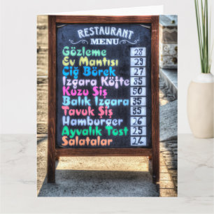 Turkish Restaurant Menu Board
