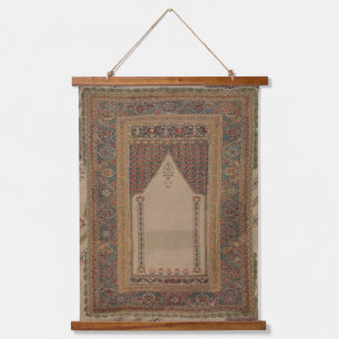 Turkish Rug Ottoman Beige Brown Hanging Tapestry