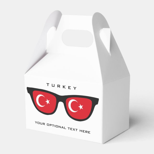 Turkish Shades custom text & colour favour box (Front Side)