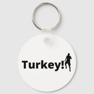 Turkish soccer player, customisable key ring