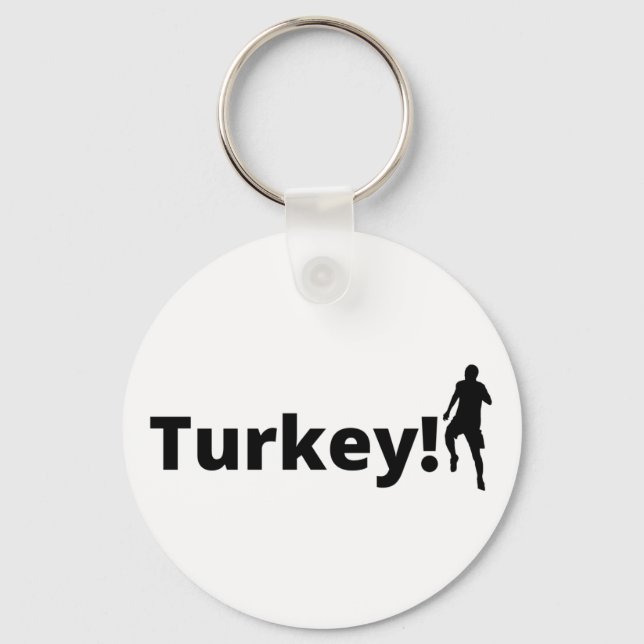 Turkish soccer player, customisable key ring (Front)