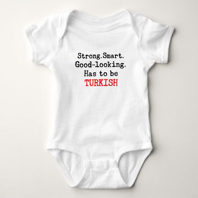 turkish strong baby bodysuit (Front)