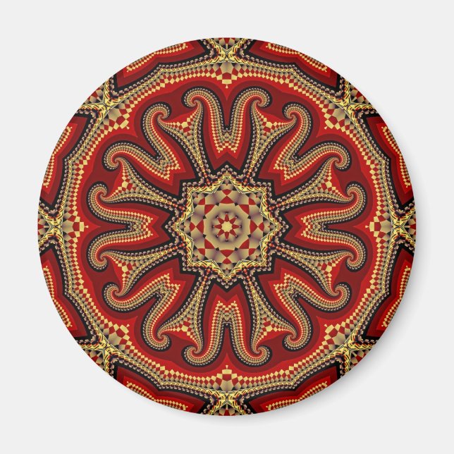 Turkish Tile Mandala Magnet (Front)