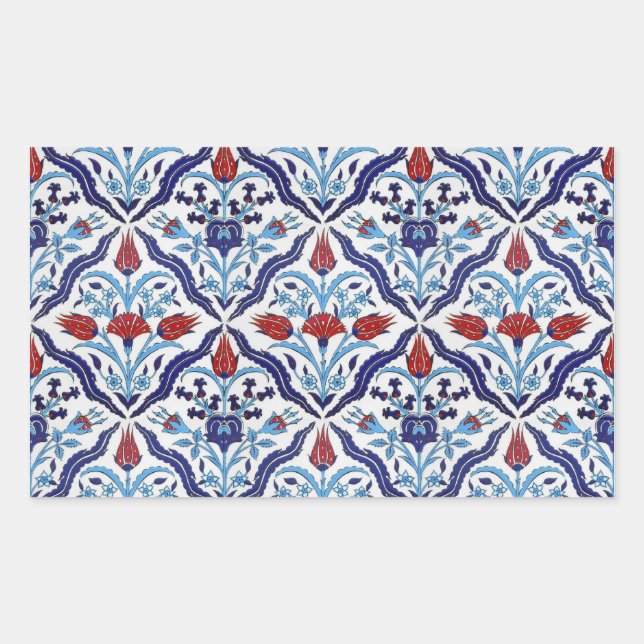 Turkish tile Rectangle Sticker (Front)