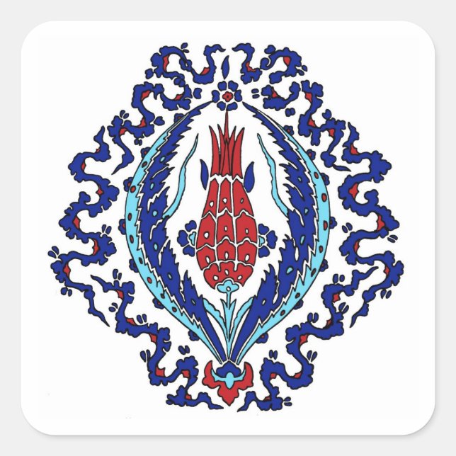 Turkish tile Square Sticker (Front)