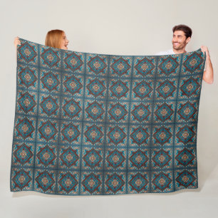 Turkish Trendy Beautiful Old Pattern Collection Fleece Blanket