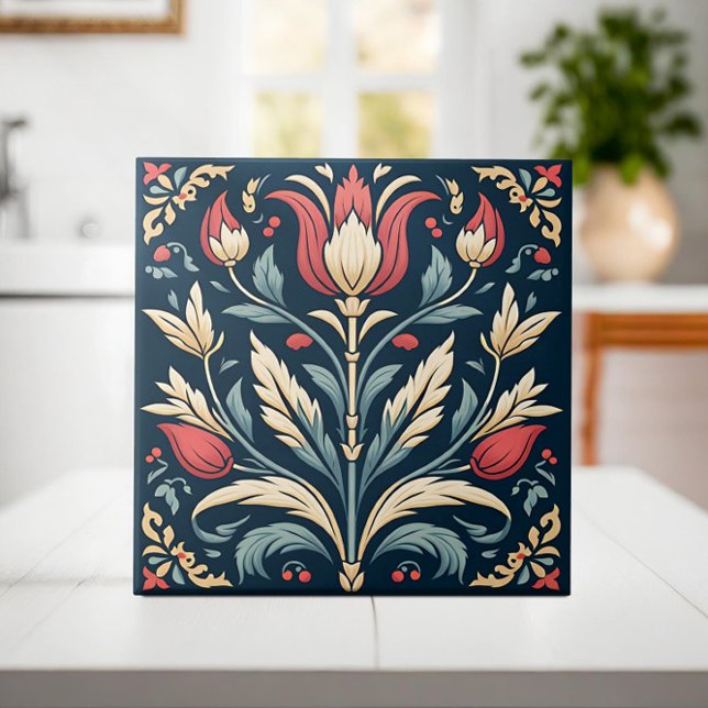 Turkish tulip Ottoman-inspired Ceramic Tile (Creator Uploaded)