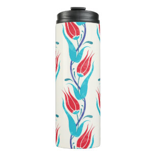 Turkish Tulips: Traditional Seamless Motif. Thermal Tumbler