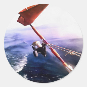 Turkish Vacation Fishing Trip Classic Round Sticker