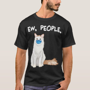 Turkish Van Ew People Cat Wearing Face Mask T-Shirt
