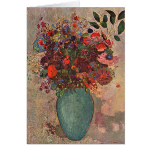 Turkish Vase by Odilon Redon, Vintage Flowers Art