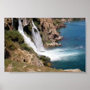 Turkish waterfall Duden (Antalya) Poster