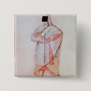 Turkish Woman 15 Cm Square Badge