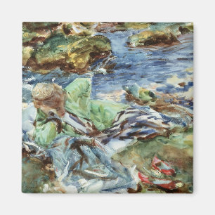 Turkish Woman by a Stream Magnet