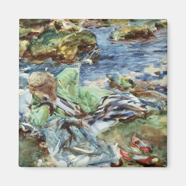 Turkish Woman by a Stream Magnet (Front)