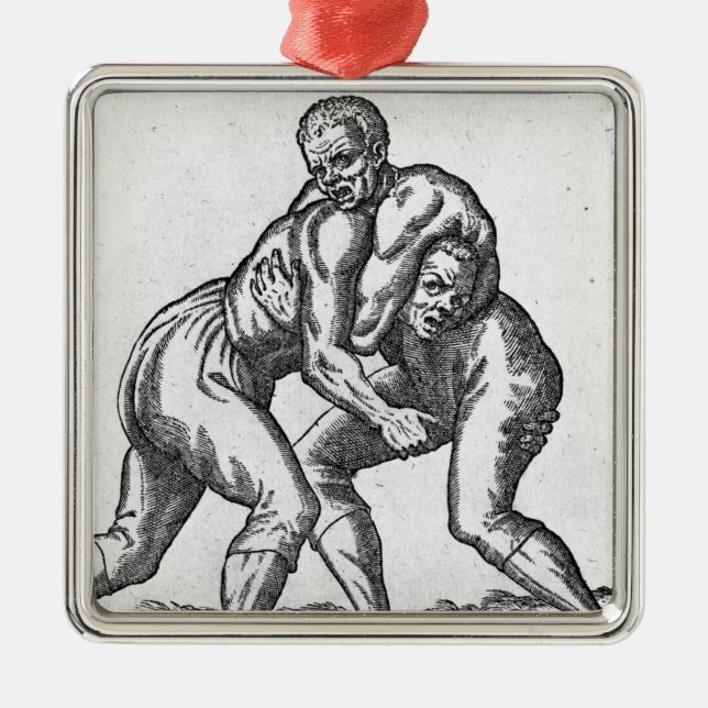 Turkish Wrestlers Metal Tree Decoration (Front)