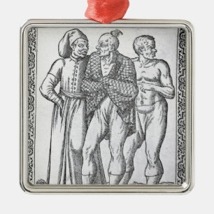 Turkish Wrestlers Metal Tree Decoration