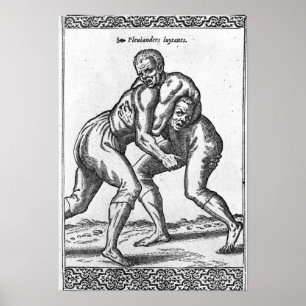 Turkish Wrestlers Poster