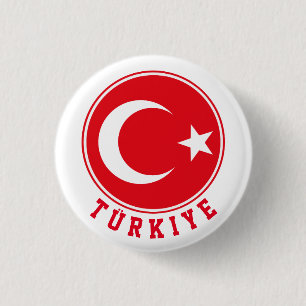 Türkiye 3 Cm Round Badge