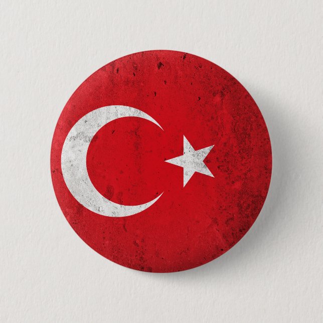 Turkiye 6 Cm Round Badge (Front)