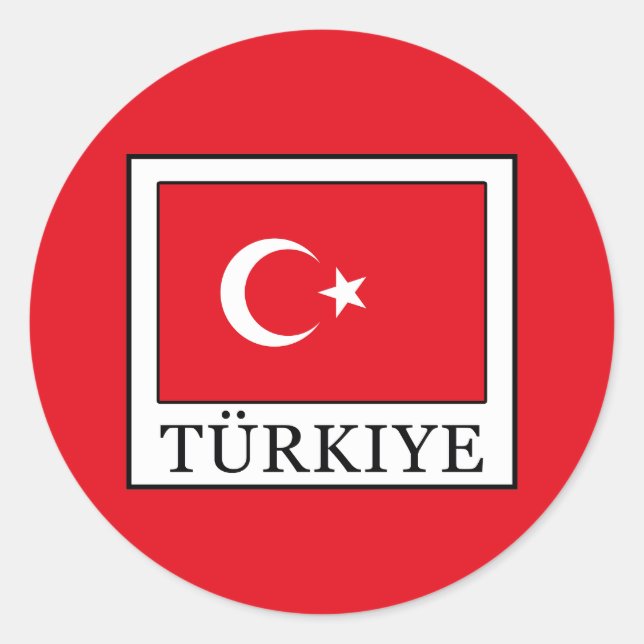 Türkiye Classic Round Sticker (Front)