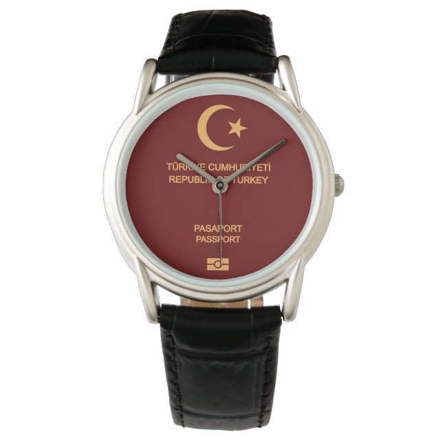 Turkiye passport wristwatch (Front)