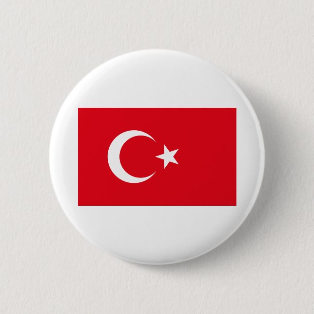 Türkiye - Turkey Flag 6 Cm Round Badge (Front)