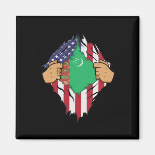 Turkmen Flag Turkmenistan Men Women Kids Gift Magnet