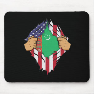 Turkmen Flag Turkmenistan Men Women Kids Gift Mouse Pad