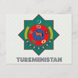 Turkmenistan Coat of Arms Postcard