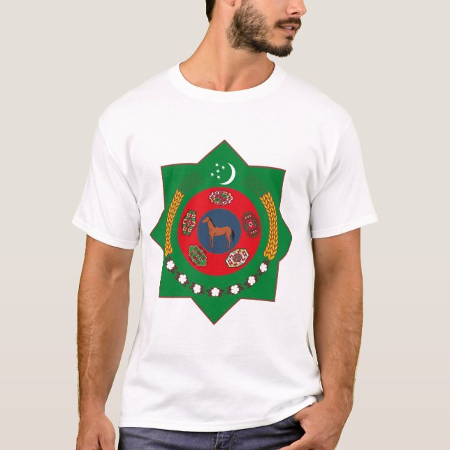 Turkmenistan Coat of Arms T-shirt (Front)