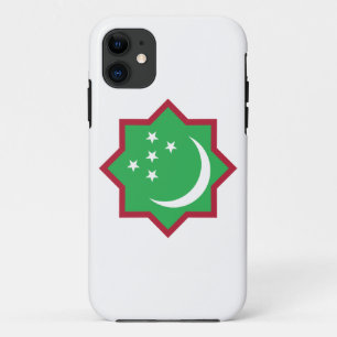 Turkmenistan country flag roundel round symbol arm iPhone 11 case