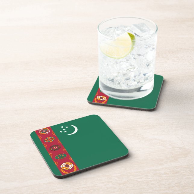 Turkmenistan Flag Coaster (Right Side)