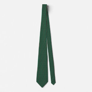 Turkmenistan Flag Hearts Tie