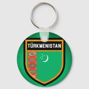 Turkmenistan Flag Key Ring