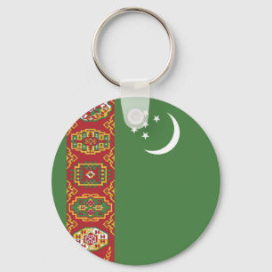 Turkmenistan flag key ring